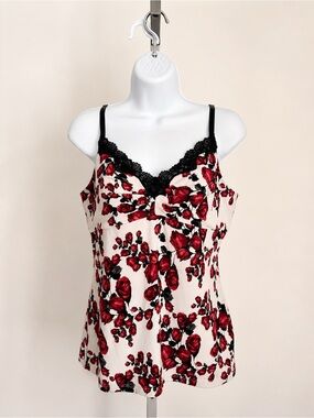 White House Black Market - Floral Red/Black/Cream Camisole Tank Size M